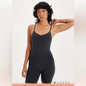 Girlfriend Collective Black Barre Unitard Small